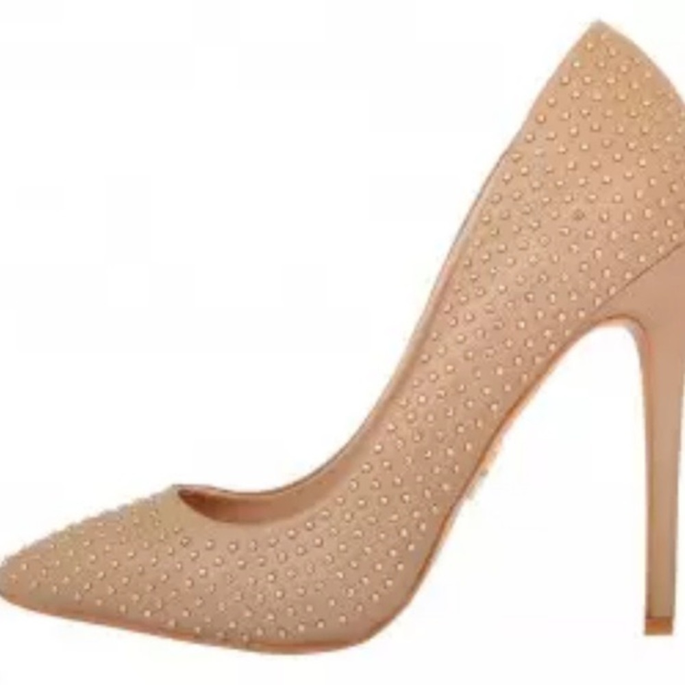 Light Tan, Gold Studded High Heels size 37